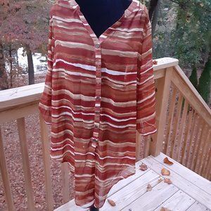 Sara Michelle Woman - Sheer Striped Top